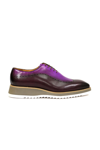 Carrucci Two-Tone Calf-Skin Leather Lightweight Whole cut Oxford (CAR1008)-AmbrogioShoes