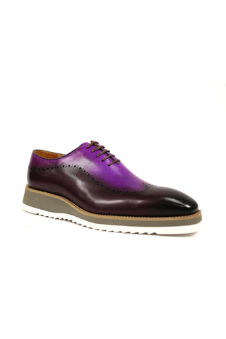 Carrucci Two-Tone Calf-Skin Leather Lightweight Whole cut Oxford (CAR1008)-AmbrogioShoes
