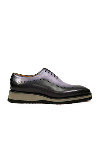 Carrucci Two-Tone Calf-Skin Leather Lightweight Whole cut Oxford (CAR1008)-AmbrogioShoes