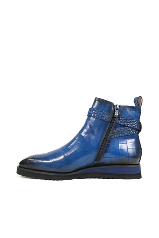 Carrucci Vesper Crocodile Embossed Leather Jodhpur Boot (CAR1019)-AmbrogioShoes