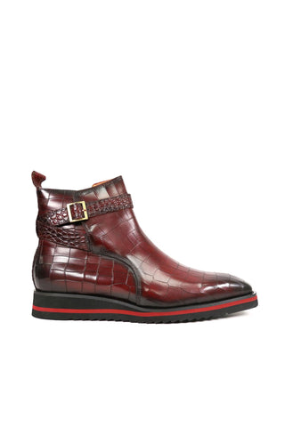 Carrucci Vesper Crocodile Embossed Leather Jodhpur Boot (CAR1019)-AmbrogioShoes