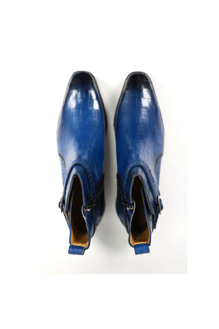 Carrucci Vesper Crocodile Print Leather Jodhpur Boot (CAR1019)-AmbrogioShoes