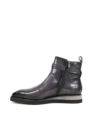 Carrucci Vesper Crocodile Print Leather Jodhpur Boot (CAR1019)-AmbrogioShoes
