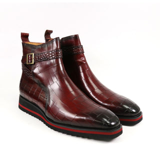 Carrucci Vesper Crocodile Print Leather Jodhpur Boot (CAR1019)-AmbrogioShoes