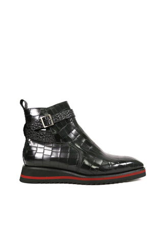 Carrucci Vesper Crocodile Print Leather Jodhpur Boot (CAR1019)-AmbrogioShoes
