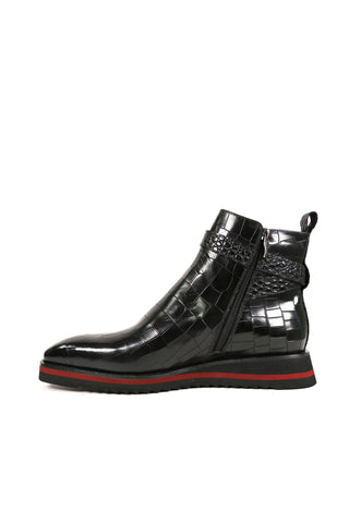 Carrucci Vesper Crocodile Print Leather Jodhpur Boot (CAR1019)-AmbrogioShoes