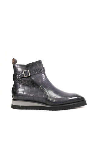 Carrucci Vesper Crocodile Print Leather Jodhpur Boot (CAR1019)-AmbrogioShoes