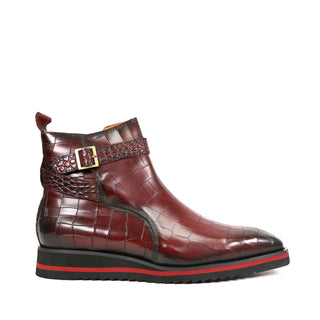 Carrucci Vesper Men's Shoes Crocodile Print Leather Jodhpur Boot (CAR1019)-AmbrogioShoes