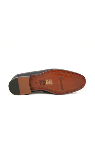 Carrucci Victor Pebble Grain Leather Slip-On Horsebit Moccasin Loafer (CAR1008)-AmbrogioShoes