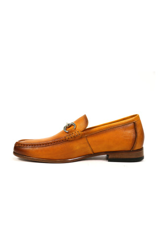 Carrucci Victor Pebble Grain Leather Slip-On Horsebit Moccasin Loafer (CAR1008)-AmbrogioShoes