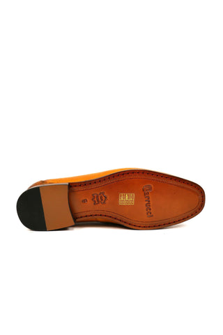 Carrucci Victor Pebble Grain Leather Slip-On Horsebit Moccasin Loafer (CAR1008)-AmbrogioShoes