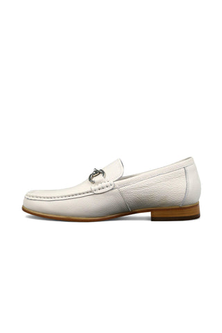 Carrucci Victor Pebble Grain Leather Slip-On Horsebit Moccasin Loafer (CAR1008)-AmbrogioShoes