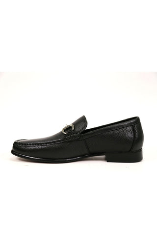 Carrucci Victor Pebble Grain Leather Slip-On Horsebit Moccasin Loafer (CAR1008)-AmbrogioShoes