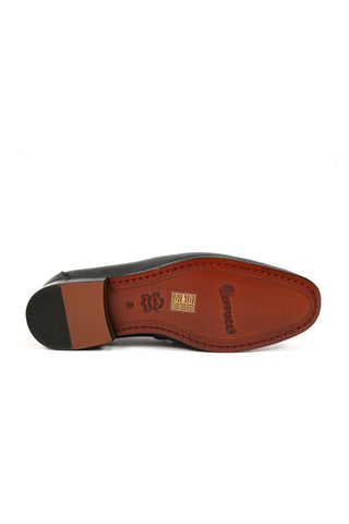 Carrucci Victor Pebble Grain Leather Slip-On Horsebit Moccasin Loafer (CAR1008)-AmbrogioShoes