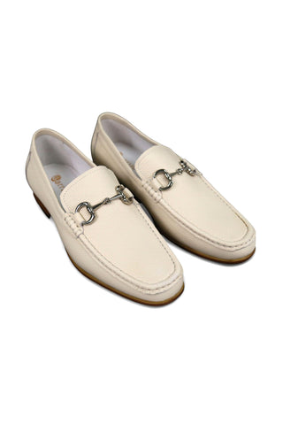 Carrucci Victor Pebble Grain Leather Slip-On Horsebit Moccasin Loafer (CAR1008)-AmbrogioShoes