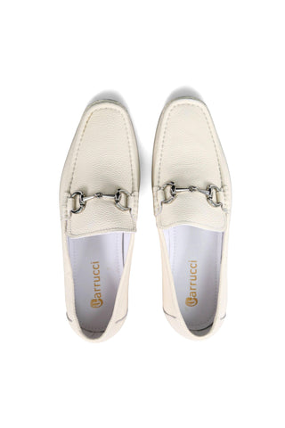 Carrucci Victor Pebble Grain Leather Slip-On Horsebit Moccasin Loafer (CAR1008)-AmbrogioShoes