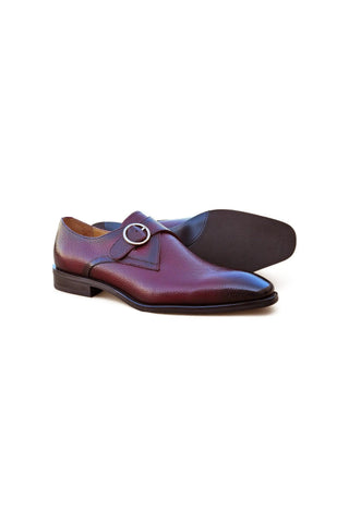 Carruci KS509-20 Leather Single Monk-Strap-AmbrogioShoes