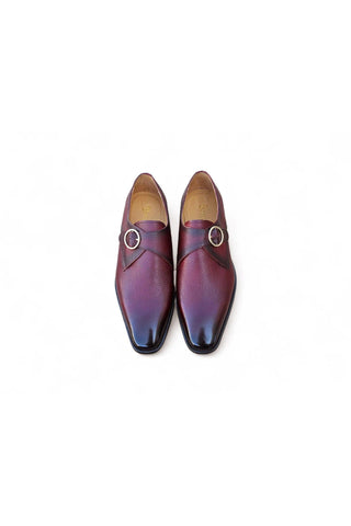 Carruci KS509-20 Leather Single Monk-Strap-AmbrogioShoes
