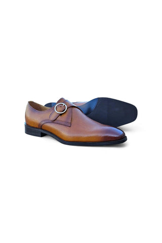 Carruci KS509-20 Leather Single Monk-Strap-AmbrogioShoes