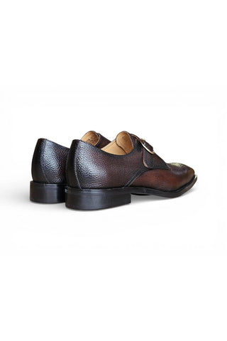 Carruci KS509-20 Leather Single Monk-Strap-AmbrogioShoes