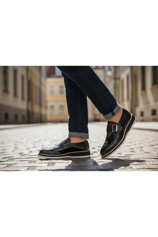 Carruci KS515-38P Patent Single Monk-Strap-AmbrogioShoes