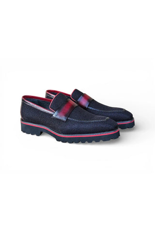 Carruci KS523-12 Fabric Loafer-AmbrogioShoes