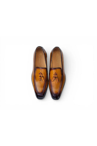 Carruci KS523-15 Leather Tassel Loafer-AmbrogioShoes