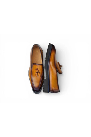 Carruci KS523-15 Leather Tassel Loafer-AmbrogioShoes
