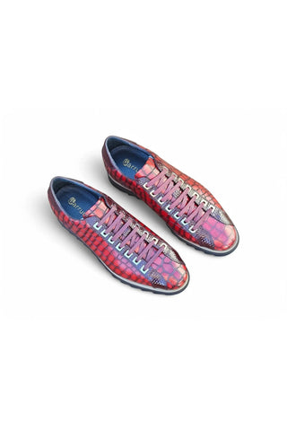 Carruci KS626-02 Embossed Leather Sneaker-AmbrogioShoes