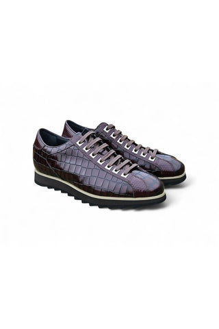 Carruci KS626-02 Embossed Leather Sneaker-AmbrogioShoes