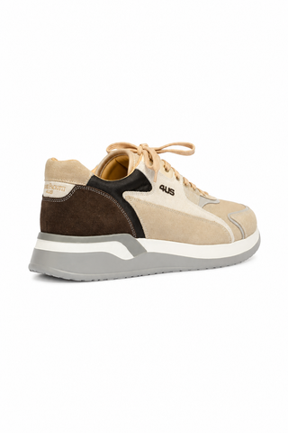 Cesare Paciotti 4US Cam Dal Sam Beige Brown White Sneakers (CPM5320)-AmbrogioShoes