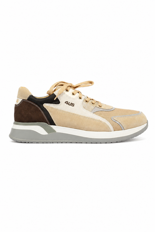 Cesare Paciotti 4US Cam Dal Sam Beige Brown White Sneakers (CPM5320)-AmbrogioShoes