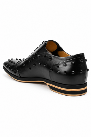 Cesare Paciotti Baby Lux Black Leather Oxfords (CPM2411)-AmbrogioShoes