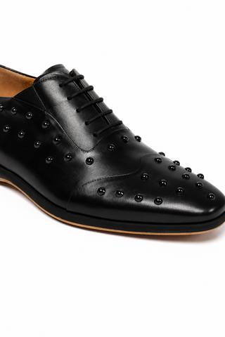 Cesare Paciotti Baby Lux Black Leather Oxfords (CPM2411)