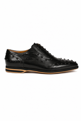 Cesare Paciotti Baby Lux Black Leather Oxfords (CPM2411)-AmbrogioShoes