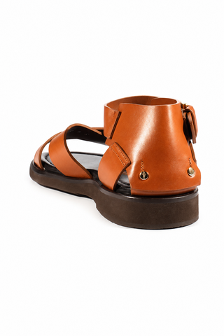 Cesare Paciotti Biscotto Buckle Logo Leather Sandals (CPM2377)-AmbrogioShoes
