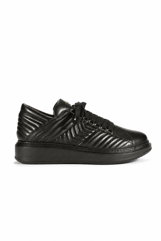 Cesare Paciotti Black Napa Leather Sneakers(CPM5490)-AmbrogioShoes