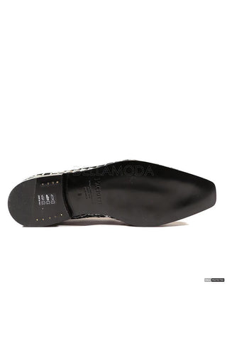 Cesare Paciotti Black & Silver / Argento Cam Loafers (CPM4006)-AmbrogioShoes