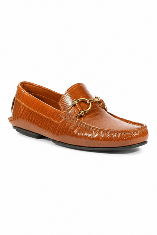 Cesare Paciotti Brown Glass Leather Moccasins (CPM2351)-AmbrogioShoes