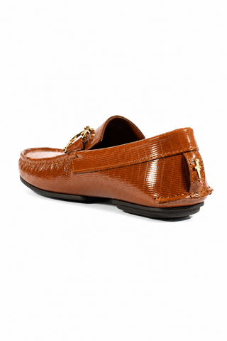 Cesare Paciotti Brown Glass Leather Moccasins (CPM2351)-AmbrogioShoes
