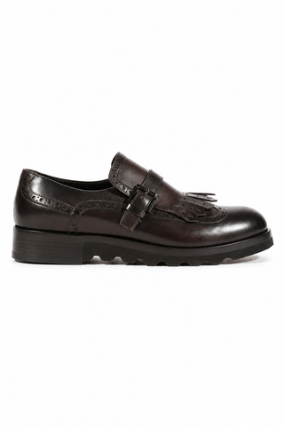 Cesare Paciotti Buckhold Loafers Black Calf Two Tone Tamponato (CPM5477)-AmbrogioShoes