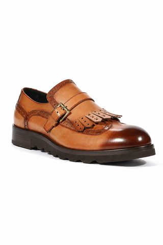 Cesare Paciotti Buckhold Loafers Camel/Brown Two Tone Tamponato Cuoio (CPM5478)-AmbrogioShoes