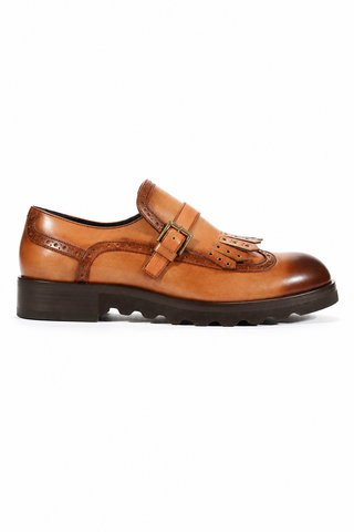 Cesare Paciotti Buckhold Loafers Camel/Brown Two Tone Tamponato Cuoio (CPM5478)-AmbrogioShoes