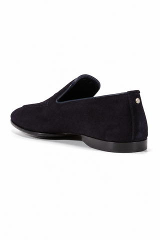 Cesare Paciotti Camoscio Navy Suede Loafers (CPM3129)-AmbrogioShoes