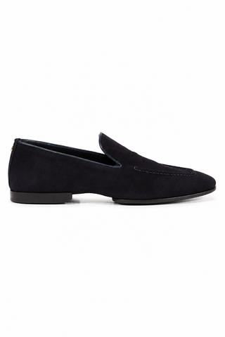 Cesare Paciotti Camoscio Navy Suede Loafers (CPM3129)-AmbrogioShoes