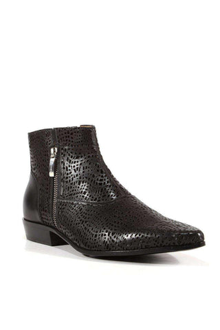 Cesare Paciotti Dan Calf Soft Black Cut-out Leather Boots (CPM3142)-AmbrogioShoes
