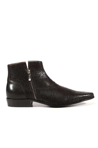 Cesare Paciotti Dan Calf Soft Black Cut-out Leather Boots (CPM3142)-AmbrogioShoes