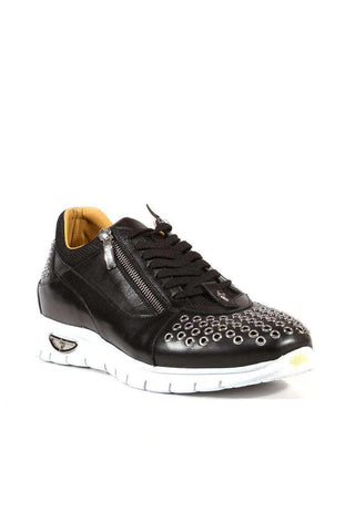 Cesare Paciotti Dan Calf Soft Black Dallas Leather Sneakers (CPM3143)-AmbrogioShoes