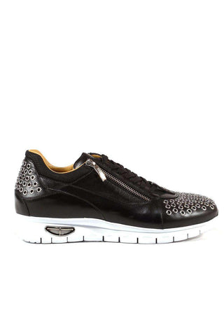 Cesare Paciotti Dan Calf Soft Black Dallas Leather Sneakers (CPM3143)-AmbrogioShoes