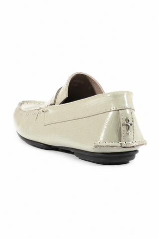 Cesare Paciotti Fumo Textured Patent Moccasins (CPM2347)-AmbrogioShoes